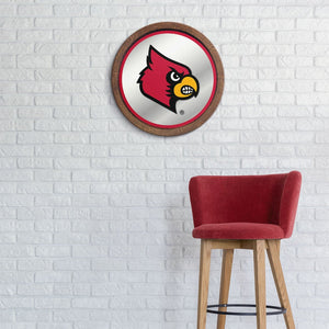 Louisville Cardinals: "Faux" Barrel Top Mirrored Wall Sign - The Fan-Brand