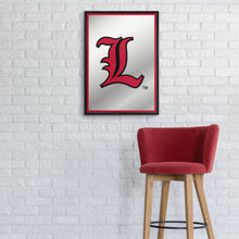 Load image into Gallery viewer, Louisville Cardinals: L - Framed Mirrored Wall Sign - The Fan-Brand