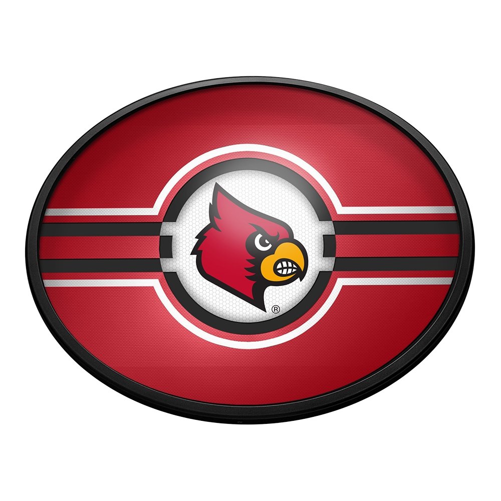 Louisville Cardinals: Oval Slimline Lighted Wall Sign - The Fan-Brand