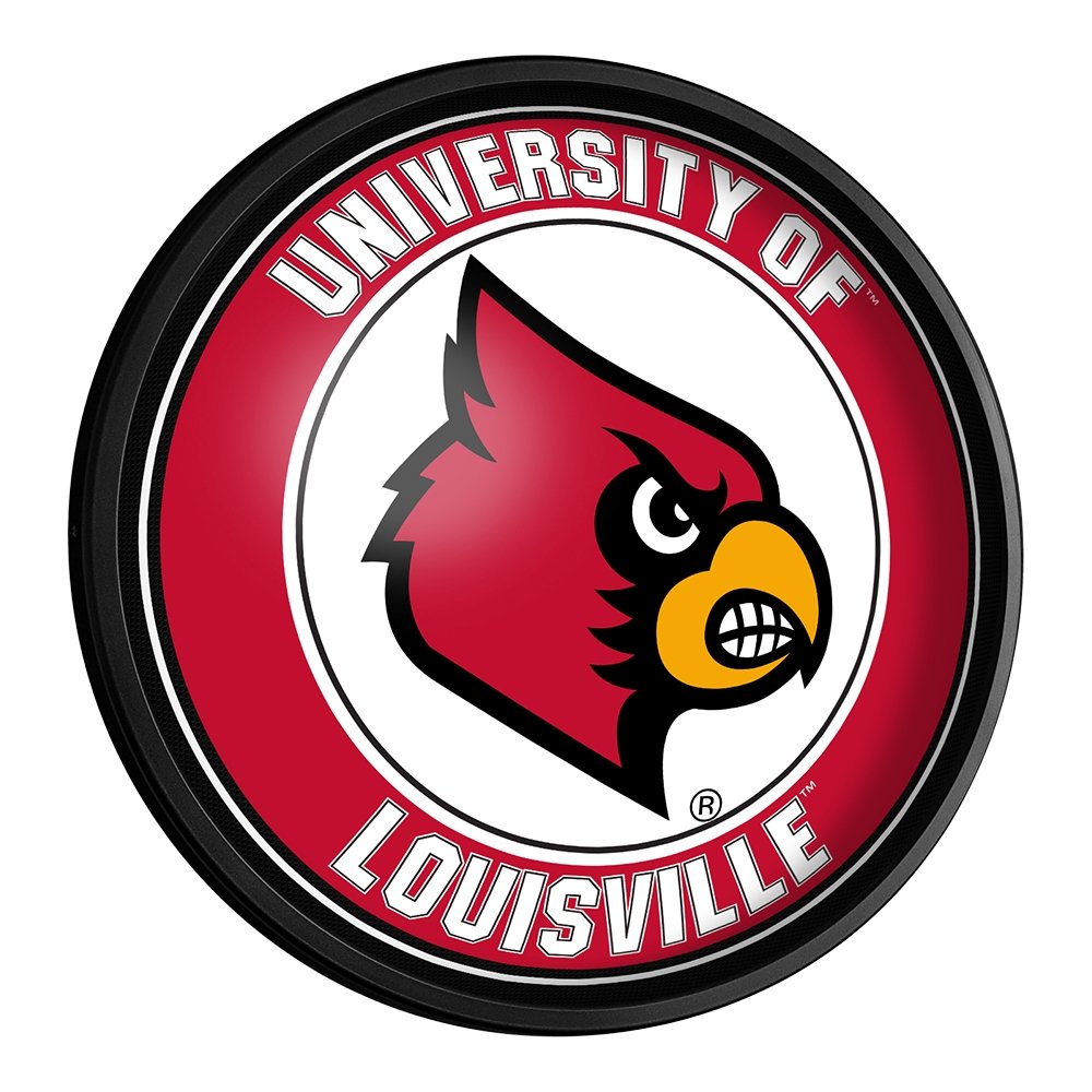 Louisville Cardinals: Round Slimline Lighted Wall Sign - The Fan-Brand