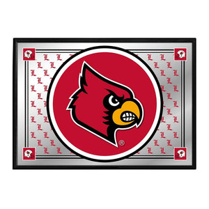 Louisville Cardinals: Team Spirit - Framed Mirrored Wall Sign - The Fan-Brand