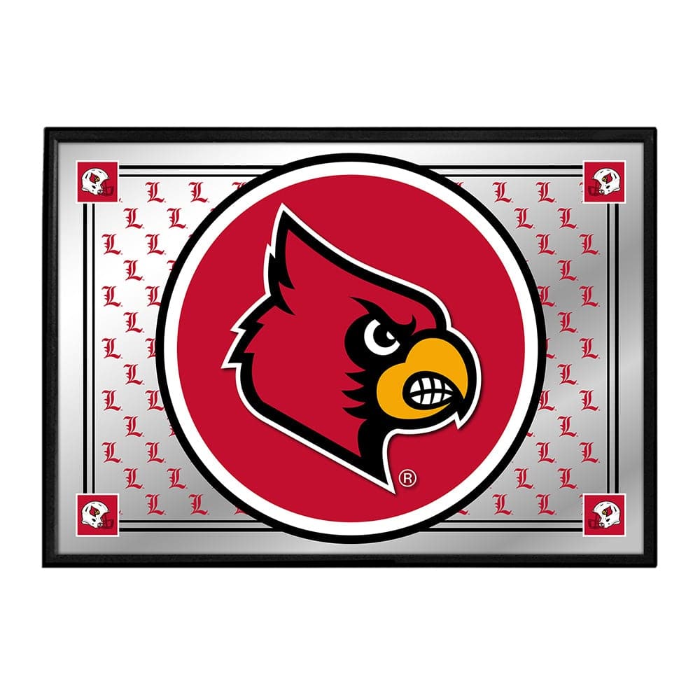 Louisville Cardinals: Team Spirit - Framed Mirrored Wall Sign - The Fan-Brand