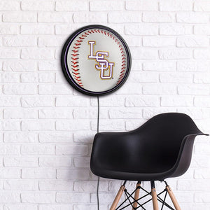 LSU Tigers: Baseball - Slimline Lighted Wall Sign - The Fan-Brand