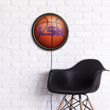 Load image into Gallery viewer, LSU Tigers: Basketball - Round Slimline Lighted Wall Sign - The Fan-Brand