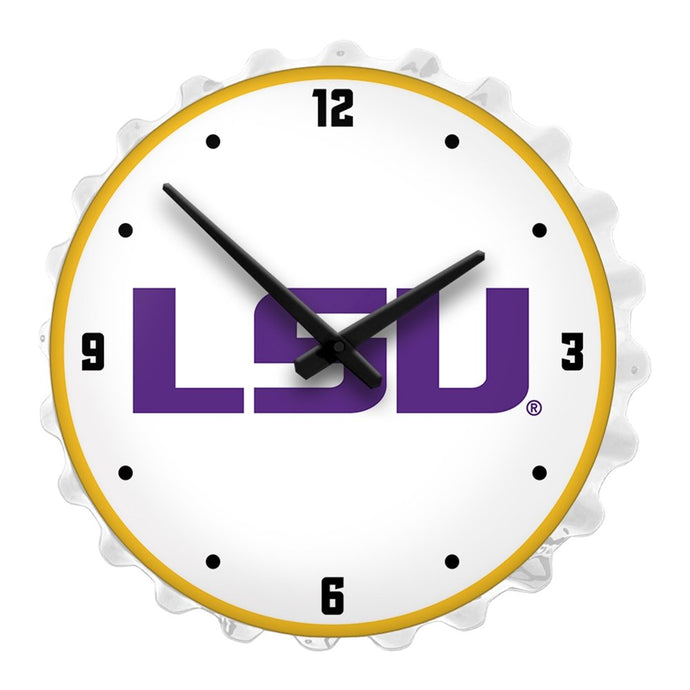 LSU Tigers: Bottle Cap Lighted Wall Clock - The Fan-Brand