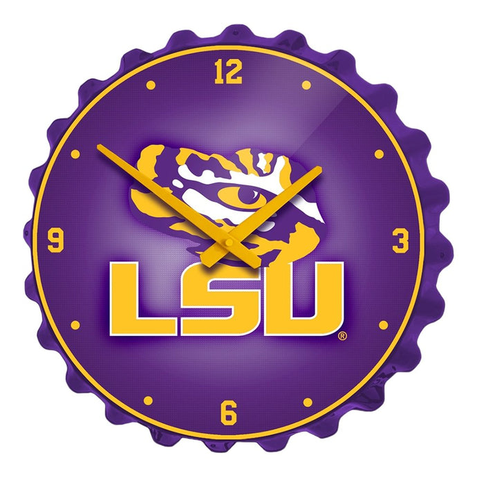 LSU Tigers: Bottle Cap Wall Clock - The Fan-Brand