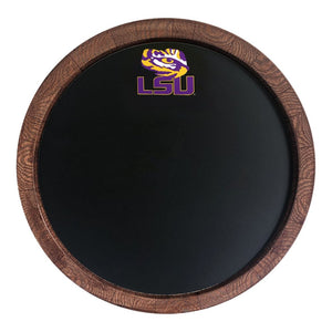 LSU Tigers: Chalkboard "Faux" Barrel Top Sign - The Fan-Brand