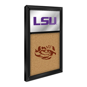 LSU Tigers: Dual Logo - Mirrored Cork Note Board - The Fan-Brand