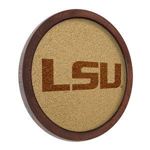 LSU Tigers: "Faux" Barrel Framed Cork Board - The Fan-Brand