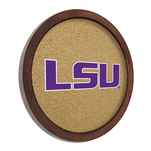 LSU Tigers: "Faux" Barrel Framed Cork Board - The Fan-Brand