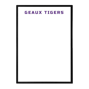 LSU Tigers: Geaux Tigers - Framed Dry Erase Wall Sign - The Fan-Brand