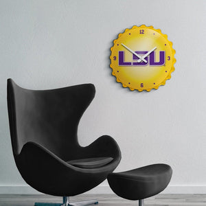 LSU Tigers: LSU - Bottle Cap Wall Clock - The Fan-Brand