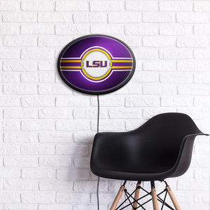 LSU Tigers: LSU - Oval Slimline Lighted Wall Sign - The Fan-Brand