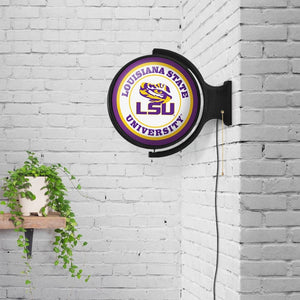 LSU Tigers: Original Round Rotating Lighted Wall Sign - The Fan-Brand