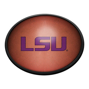 LSU Tigers: Pigskin - Oval Slimline Lighted Wall Sign - The Fan-Brand