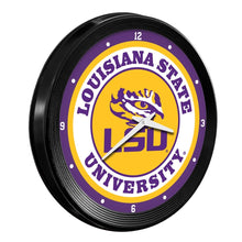 Load image into Gallery viewer, LSU Tigers: Ribbed Frame Wall Clock - The Fan-Brand