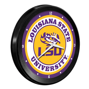 LSU Tigers: Ribbed Frame Wall Clock - The Fan-Brand