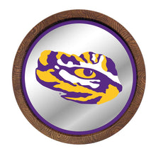 Load image into Gallery viewer, LSU Tigers: Tiger Eye - &quot;Faux&quot; Barrel Top Mirrored Wall Sign - The Fan-Brand
