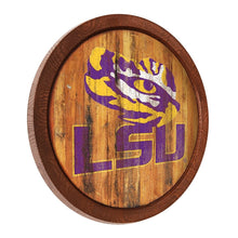 Load image into Gallery viewer, LSU Tigers: Weathered &quot;Faux&quot; Barrel Top Sign - The Fan-Brand