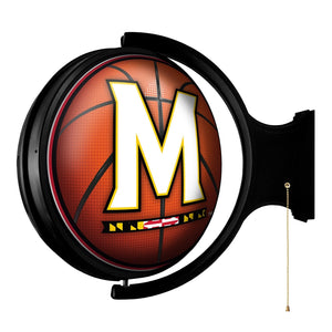 Maryland Terrapins: Basketball - Original Round Rotating Lighted Wall Sign - The Fan-Brand