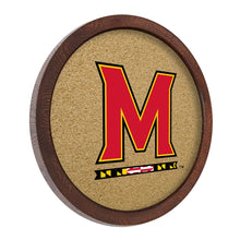 Load image into Gallery viewer, Maryland Terrapins: &quot;Faux&quot; Barrel Framed Cork Board - The Fan-Brand