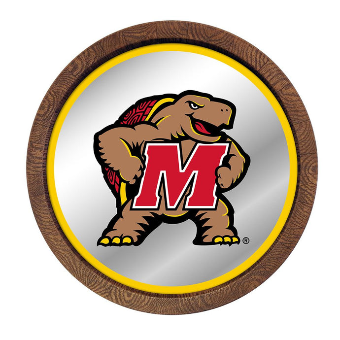 Maryland Terrapins: Mascot - Mirrored Barrel Top Mirrored Wall Sign - The Fan-Brand