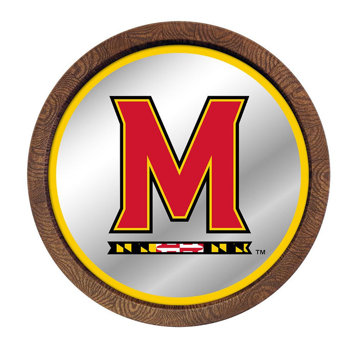 Maryland Terrapins: Mirrored Barrel Top Mirrored Wall Sign - The Fan-Brand