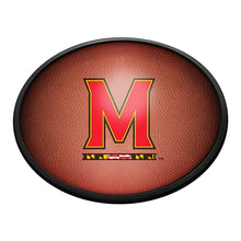 Load image into Gallery viewer, Maryland Terrapins: Pigskin - Oval Slimline Lighted Wall Sign - The Fan-Brand