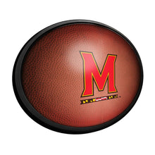 Load image into Gallery viewer, Maryland Terrapins: Pigskin - Oval Slimline Lighted Wall Sign - The Fan-Brand