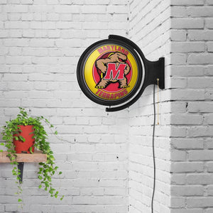 Maryland Terripans: Mascot - Original Round Rotating Lighted Wall Sign - The Fan-Brand