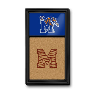 Memphis Tigers: Dual Logo - Cork Note Board - The Fan-Brand
