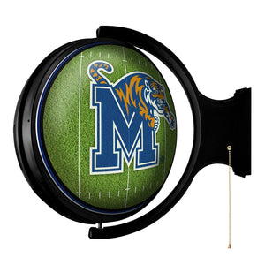 Memphis Tigers: On the 50 - Original Round Rotating Lighted Wall Sign - The Fan-Brand