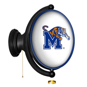 Memphis Tigers: Original Oval Rotating Lighted Wall Sign - The Fan-Brand