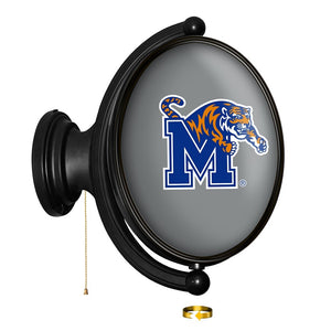 Memphis Tigers: Original Oval Rotating Lighted Wall Sign - The Fan-Brand