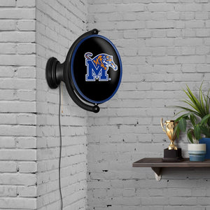 Memphis Tigers: Original Oval Rotating Lighted Wall Sign - The Fan-Brand