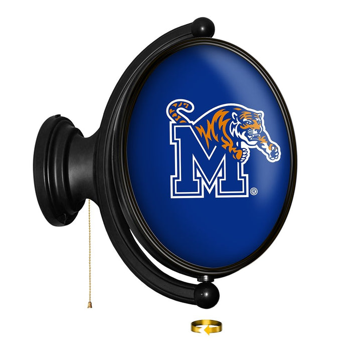 Memphis Tigers: Original Oval Rotating Lighted Wall Sign - The Fan-Brand