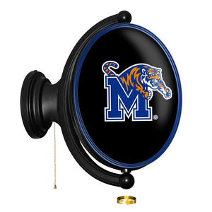 Memphis Tigers: Original Oval Rotating Lighted Wall Sign - The Fan-Brand