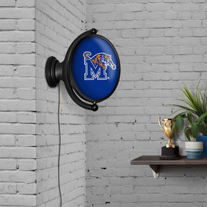 Memphis Tigers: Original Oval Rotating Lighted Wall Sign - The Fan-Brand