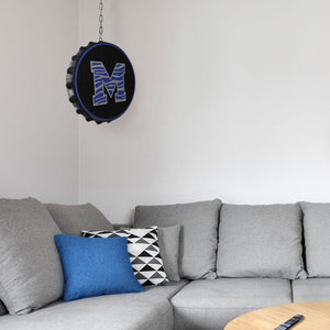 Memphis Tigers: Striped M - Bottle Cap Dangler - The Fan-Brand