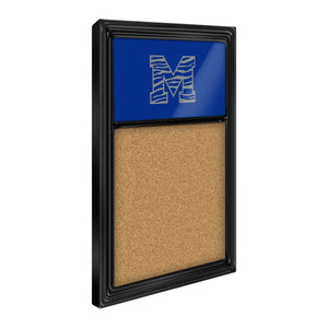 Memphis Tigers: Striped M - Cork Note Board - The Fan-Brand
