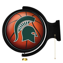 Load image into Gallery viewer, Michigan State Spartans: Basketball - Original Round Rotating Lighted Wall Sign - The Fan-Brand