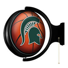 Load image into Gallery viewer, Michigan State Spartans: Basketball - Original Round Rotating Lighted Wall Sign - The Fan-Brand