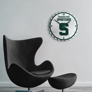 Michigan State Spartans: Block S - Bottle Cap Wall Clock - The Fan-Brand