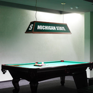 Michigan State Spartans: Block S - Premium Wood Pool Table Light - The Fan-Brand