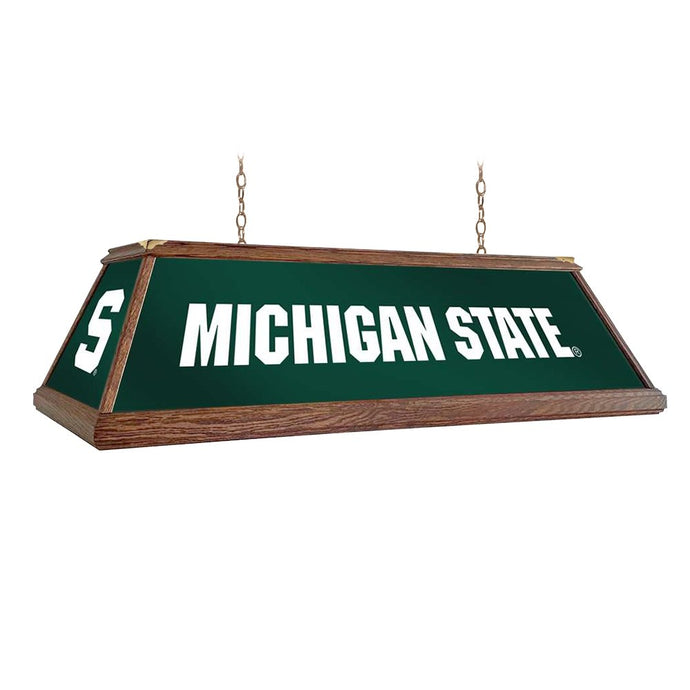 Michigan State Spartans: Block S - Premium Wood Pool Table Light - The Fan-Brand