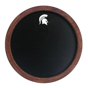 Michigan State Spartans: Chalkboard "Faux" Barrel Top Sign - The Fan-Brand