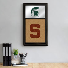 Load image into Gallery viewer, Michigan State Spartans: Dual Logo - Mirrored Cork Note Board - The Fan-Brand