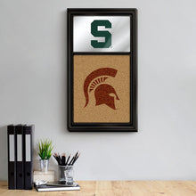 Load image into Gallery viewer, Michigan State Spartans: Dual Logo - Mirrored Cork Note Board - The Fan-Brand