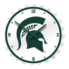 Load image into Gallery viewer, Michigan State Spartans: Helm - Bottle Cap Lighted Wall Clock - The Fan-Brand