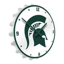 Load image into Gallery viewer, Michigan State Spartans: Helm - Bottle Cap Lighted Wall Clock - The Fan-Brand